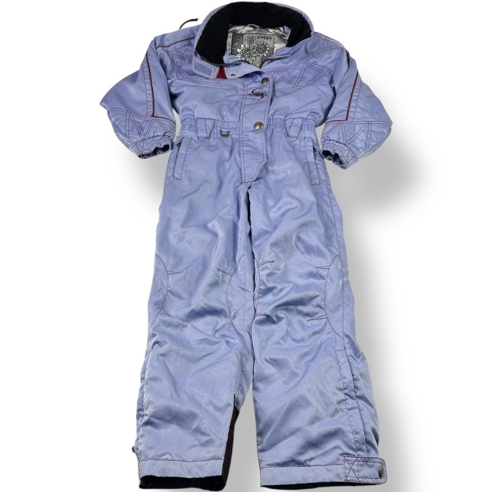 Spyder Purple Picabo Ski Jumpsuit One Piece Hooded‎ Thinsulate Youth Girl 14